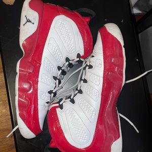 Red and White Jordan Retro 9